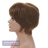 Найлегшиа перука з натурального волосся на сітці - система Terry HH каштановий колір, фото 4