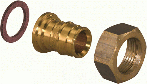 Штуцер латунний Q&E з накидною гайкою ∅16-1/2" Uponor (art.1023014)