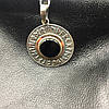 Срібний кулон Рунічний круг. Онікс. Сплав срібла та золота, фото 3