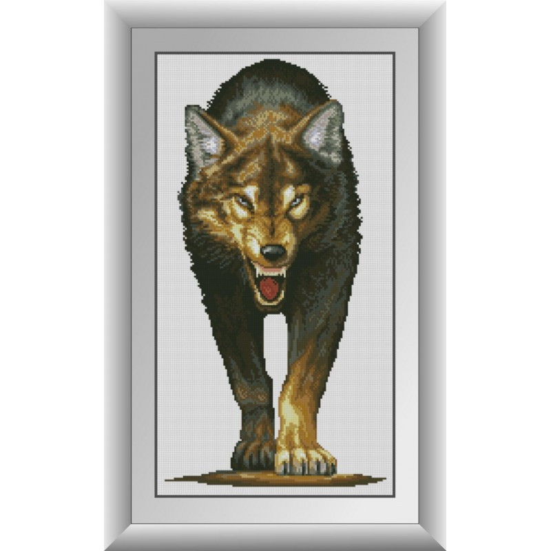 Набір алмазної мозаїки Хижий вовк Dream Art 30978 (32 x 60 см)