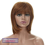 Перука з натурального волосся на сітці - система Sally HH каштанового кольору, фото 2
