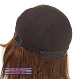 Перука з натурального волосся на сітці - система Sally HH каштанового кольору, фото 7