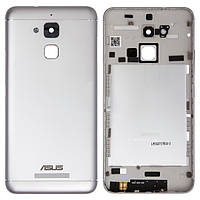 Задняя крышка Asus Zenfone 3 Max (ZC520TL) серебристая Оригинал