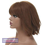 Красива перука з натурального волосся на сітці - система Sally HH русявий колір, фото 4