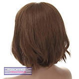 Красива перука з натурального волосся на сітці - система Sally HH русявий колір, фото 5