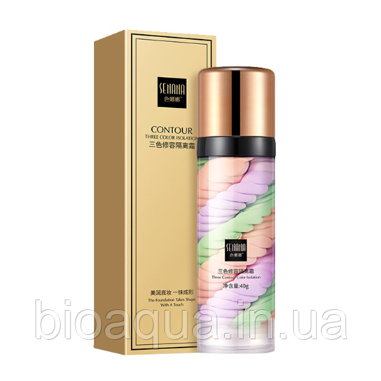 База для особи триколірна Senana Contour Three Isolation Face Balancing 40 g (не рівномірно змішані кольори)!