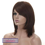 Перука з натурального волосся на сітці - система Kira HH шоколадного кольору, фото 3