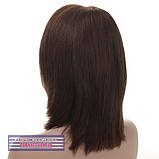 Перука з натурального волосся на сітці - система Kira HH шоколадного кольору, фото 4