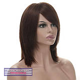 Перука з натурального волосся на сітці - система Kira HH шоколадного кольору, фото 8