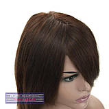 Перука з натурального волосся на сітці - система Kira HH шоколадного кольору, фото 5
