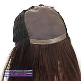 Перука з натурального волосся на сітці - система Kira HH шоколадного кольору, фото 6