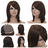 Перука з натурального волосся на сітці - система Kira HH шоколадного кольору, фото 2