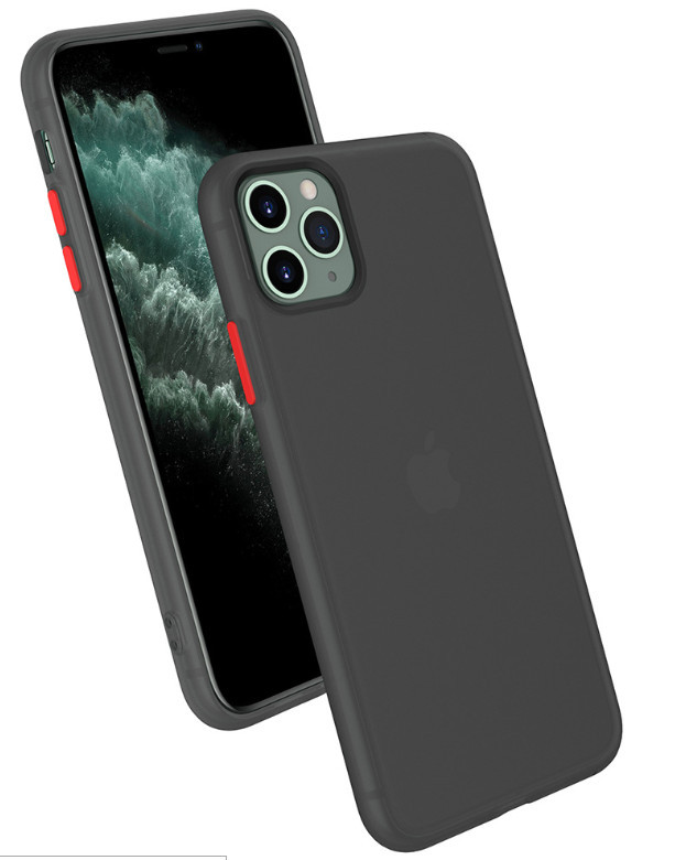 Чохол-накладка DK Silicone Matting Silk для Apple iPhone 11 Pro (black / red)