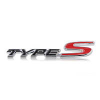 Эмблема Type S на крышку багажника (хром+чёрный), Honda