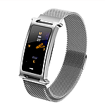 Фітнес-браслет Lemfo fit F8 з вимірюванням артеріального тиску (Сріблястий), фото 2