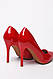 Туфлі жіночі з еко-шкіри червоного кольору, фото 4