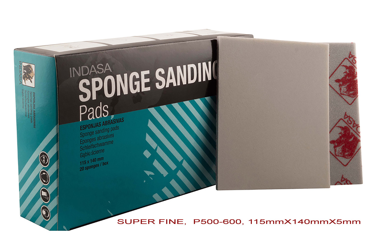 Абразивні листи на основі піноматеріалу Indasa Rhyno Sponge Auto SUPER FINE115*140*5 мм, зерно Р500-600