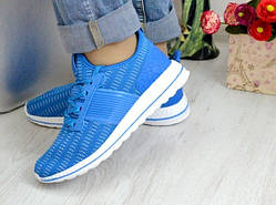 Жіночі стильні кросівки сині 36,39 р, жіноче взуття, кросівки сітка, кросівки на шнурівці