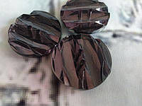 Пуговицы прозрачные на металлизированной основе Диаметр 3 см