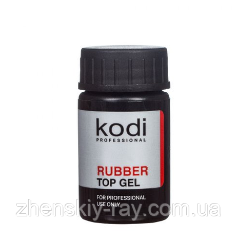 Топ каучуковий для гель-лаку Kodi Professional Rubber Top, 14 мл, фото 2