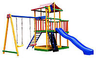 Дитячий ігровой комплекс з гойдалками та гіркою "Babyland-11" ТМ SportBaby, розмір 3,2х4,4х4,6м