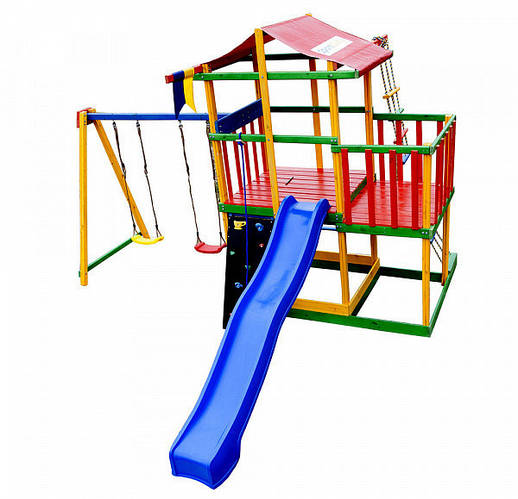 Детский игровой комплекс с качелями и горкой "Babyland-11" ТМ SportBaby ...