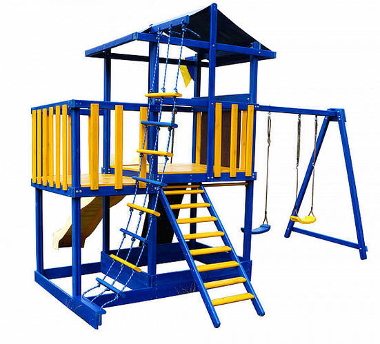 Детский игровой комплекс с качелями и горкой "Babyland-11" ТМ SportBaby ...
