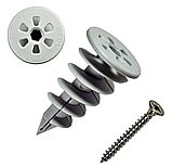 Дюбель спіральний який вкручується 50 мм для пінопласту та мінеральної вати Wkret-met в упаковці 10 штук, фото 4