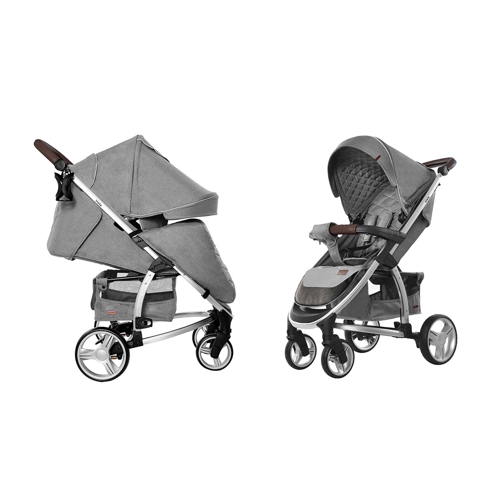 Коляска прогулочная CARRELLO Vista CRL-8505 тканина льон Shark Grey