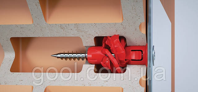 SFXP Wkret-Met нейлоновий дюбель для газобетону і пустотілої блоки цегли скручиваемый