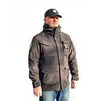 Куртка мілітарі м65 темно-синя під пістолет з Velcro Soft Shell Pancer