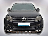 Защита переднего бампера (передний ус SHARK) Volkswagen Amarok 2010-2015