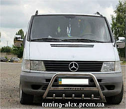 ЗАХИСНА ДУГА БАМПЕРА / КЕНГУРЯТНИК MERCEDES BENZ VITO 1996-2003 (З НАПИСОМ) (60ММ)