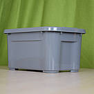 Контейнер для зберігання речей із кришкою 5 літрів сірий/ Органайзер/Ящик для зберігання, фото 2