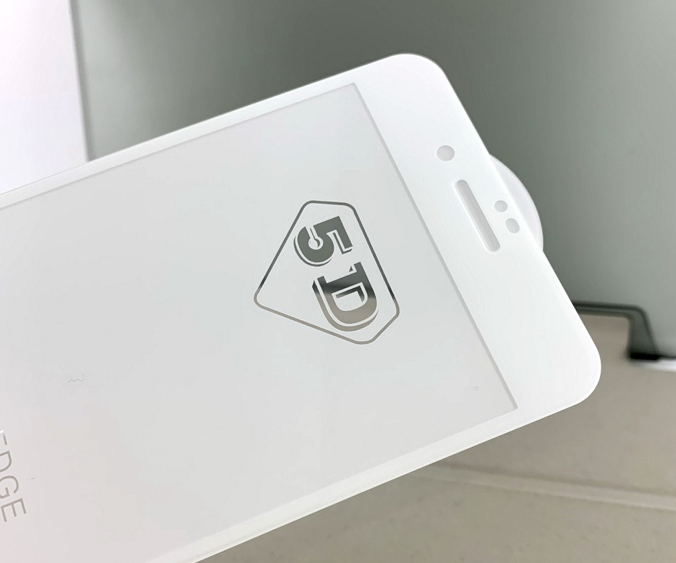 IPhone 7 Plus, 8 Plus защитное стекло на телефон противоударное 5D full glue White белое - фото 2 - id-p1163688345