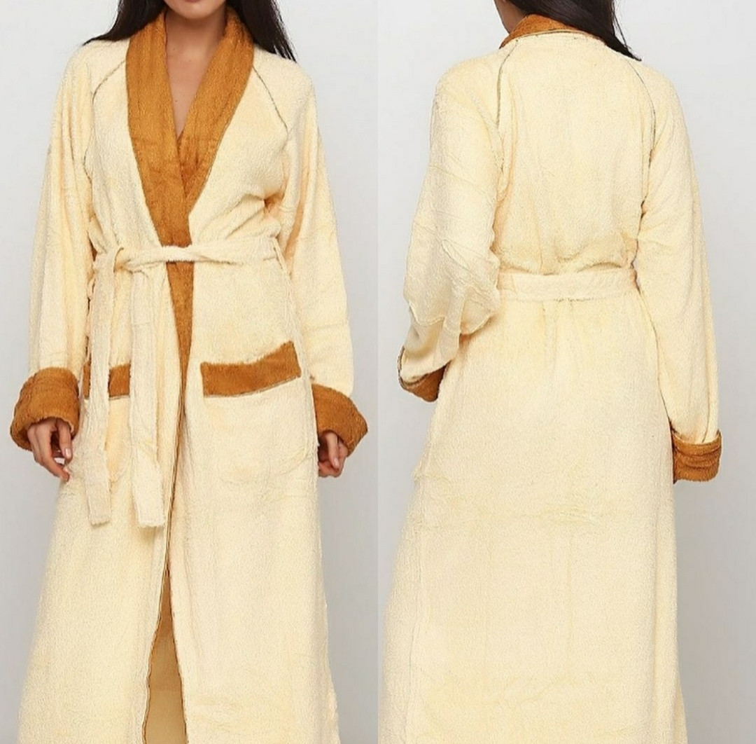Бамбуковий жіночий махровий халат NEW, фото 1
