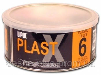 Шпатківниця для пластику еластична, чорний U-Pol Plast X 6 600 мл PLAS/6