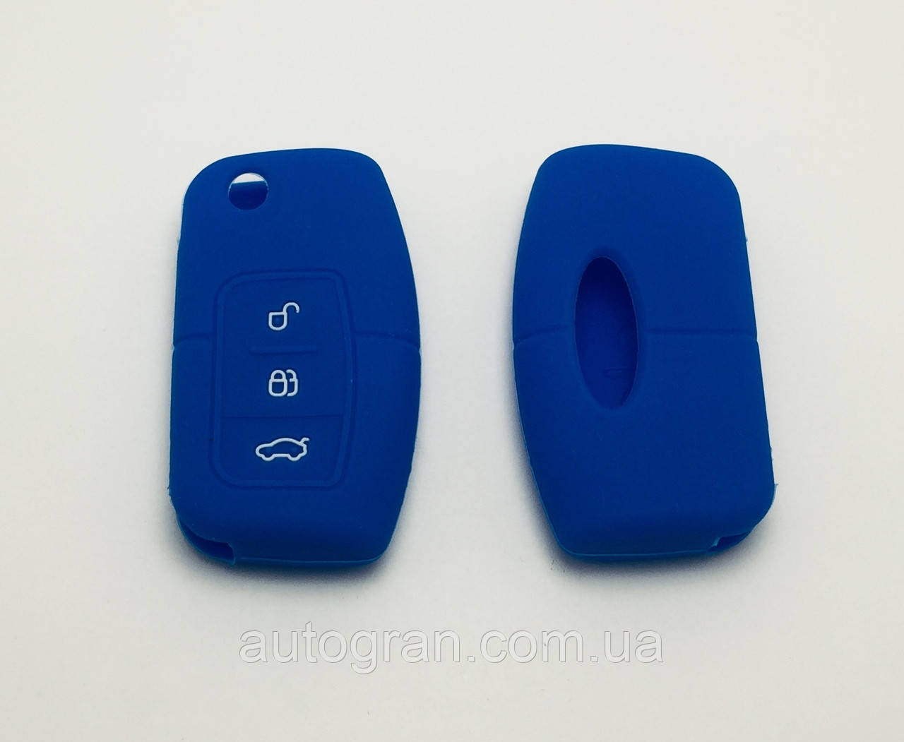 Силіконовий чохол на ключ Ford тип2 синій