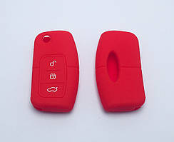 Силіконовий чохол на ключ Ford тип2 червоний