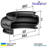 12-12 Пильовик кульової опори заднього поперечного важеля (бумеранг) BMW X5 (E53); 33326770859; 33326770860, фото 2