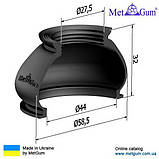 26-07 Пильовик рульового наконечника 28x45x32 10-20 т: MAN, Mercedes-Benz, DAF, Volvo, Iveco, Renault, фото 2