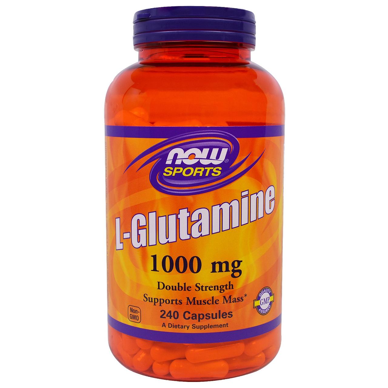 NOW_L-Glutamine 1000 мг - 240 кап / Л-Глютамін