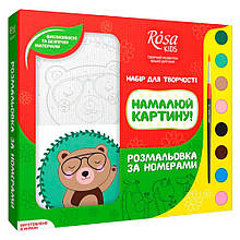 Розмальовка за номерами "ROSA KIDS" N0000236 "Ведмедик", шт