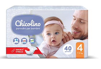 Підгузки дитячі Chicolino 4 (7-14 кг), 40 шт