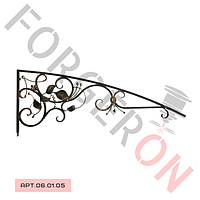 Кований дашок, навіс з каллой 1800×700мм, 20×20мм