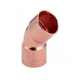 Коліно мідне 28х45º двухрострубне, фото 1