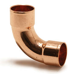Коліно мідне 42х90º двухрострубне