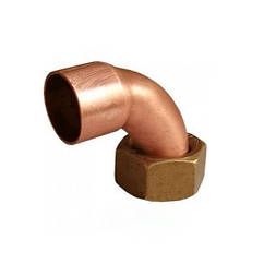 Коліно мідне з накидною гайкою 15х1/2