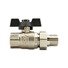 Кран кульовий з накидною гайкою Raftec Black 1/2" DRBS1, фото 5