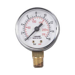 Манометр вертикальний Cewal d63 1/4" 16 бар